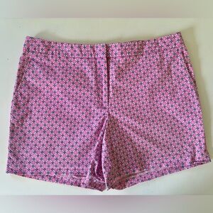 Brooks Brother 346 Pink Pattern Cotton Blend Shorts Preppy - Size 12
